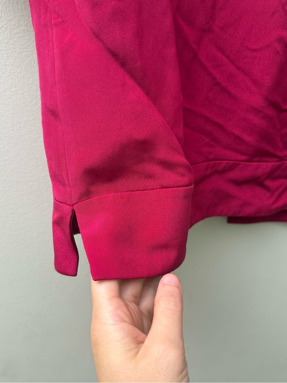 Talbots Raspberry Silk Short Sleeve Button Front Blouse - Picture 8 of 9